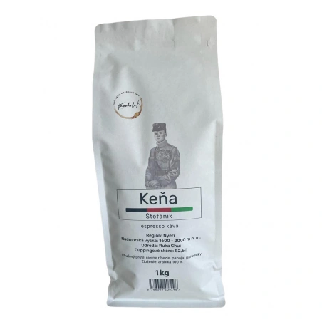 KÁVOHOLIK, káva Štefánik - Keňa, 100% arabika