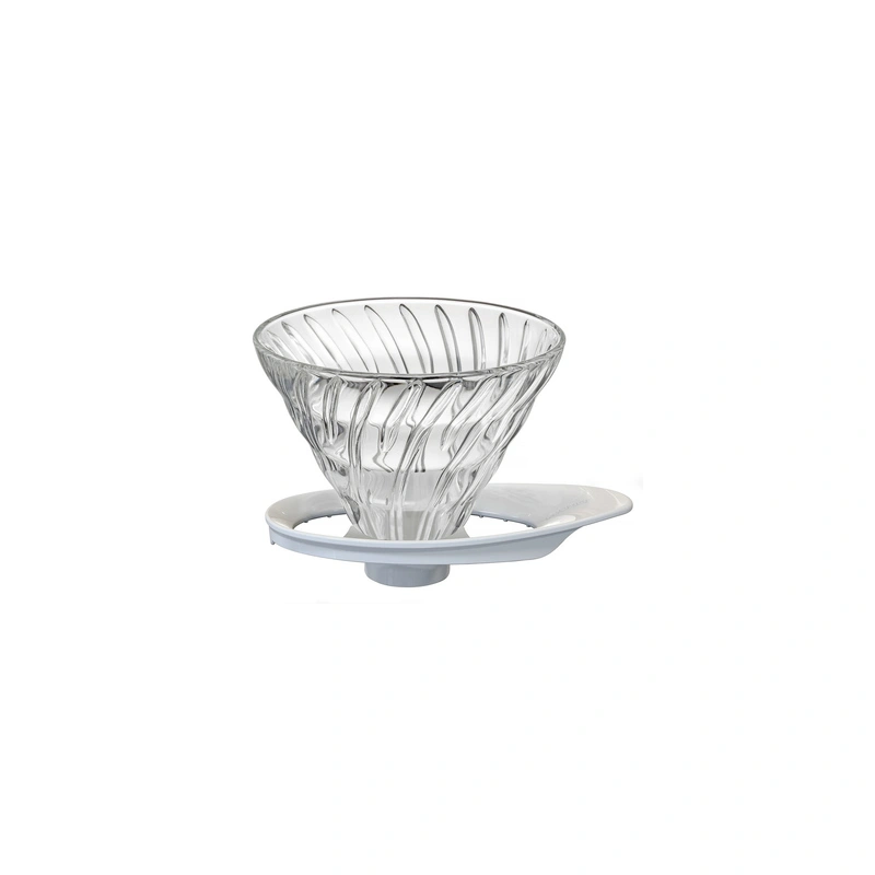 Hario V60-02 Sklenený Coffee Dripper biely