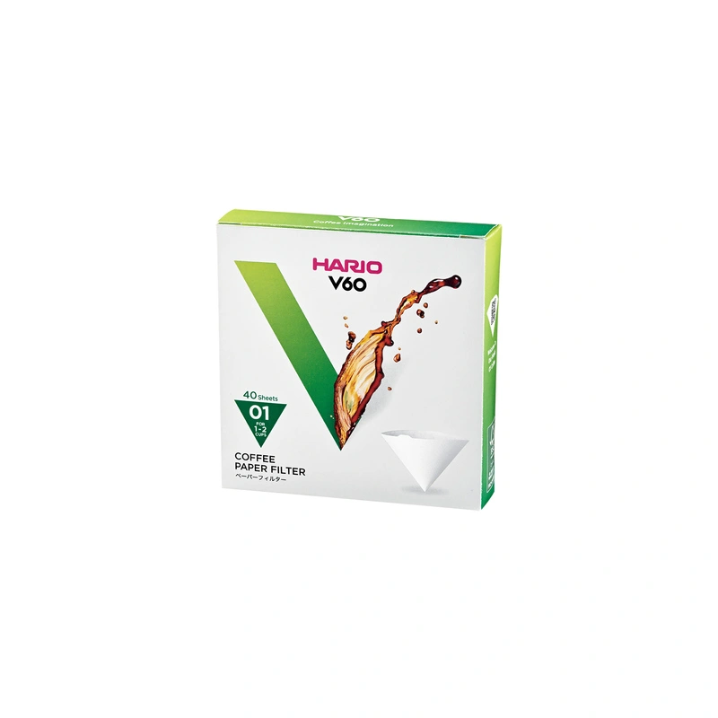 Hario papierový filter, V60-01 dripper 40ks 