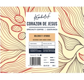 KÁVOHOLIK, Kostarika, Corazon De Jesus, Milenio F1 Hybrid, Natural Reposado