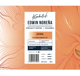 KÁVOHOLIK, Kolumbia, Edwin Norena, Caturra, Honey, Peach Co-Ferm