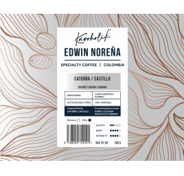 KÁVOHOLIK, Kolumbia, Edwin Norena, Caturra Castillo, Honey, Coconut Co-Ferm
