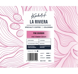 KÁVOHOLIK, Kolumbia, La Riviera, Pink Bourbon, Washed