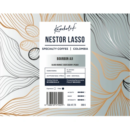 KÁVOHOLIK, Kolumbia, Nestor Lasso, Bourbon Aji, washed