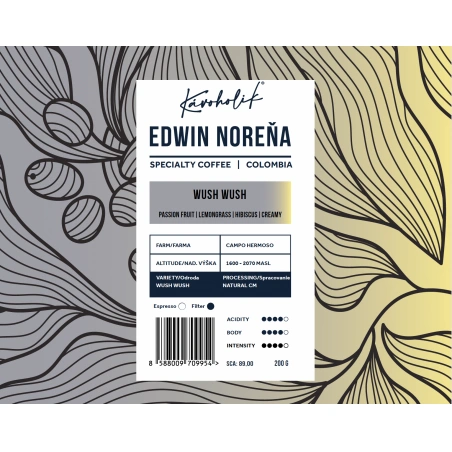 KÁVOHOLIK, Kolumbia, Edwin Norena, Wush Wush, Natural