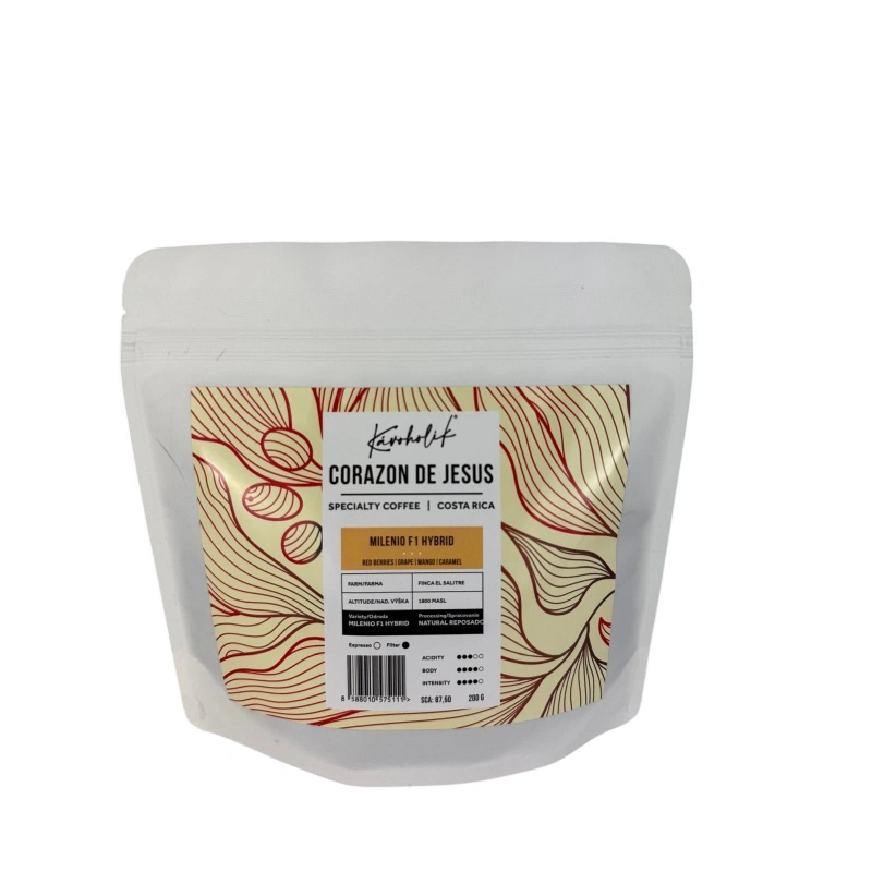 KÁVOHOLIK, Kostarika, Corazon De Jesus, Milenio F1 Hybrid, Natural Reposado KÁVOHOLIK, Kostarika, Corazon De Jesus, Milenio F1 Hybrid, Natural Reposado