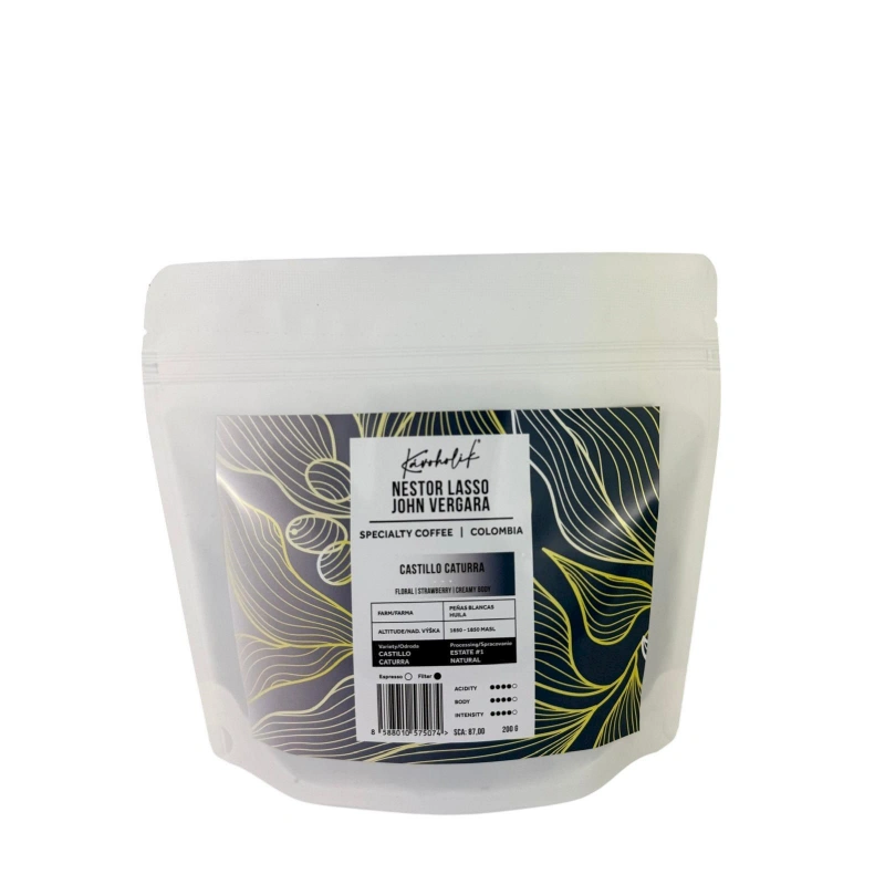 KÁVOHOLIK, Kolumbia, Nestor Lasso, John Vergara Castillo Caturra, natural KÁVOHOLIK, Kolumbia, Nestor Lasso, John Vergara Castillo Caturra, natural