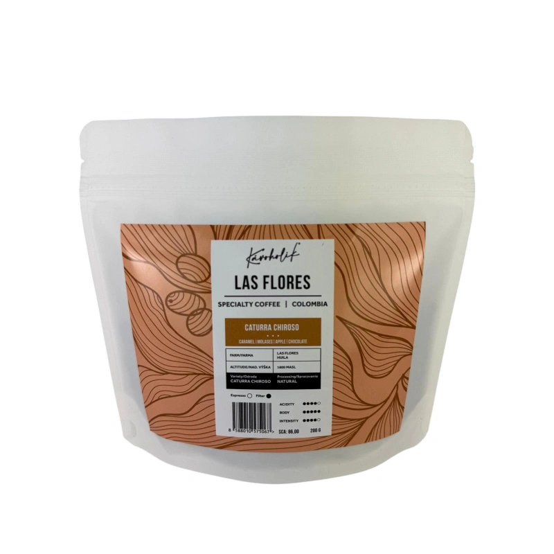 KÁVOHOLIK, Kolumbia, Las Flores, Caturra Chiroso, natural KÁVOHOLIK, Kolumbia, Las Flores, Caturra Chiroso, natural