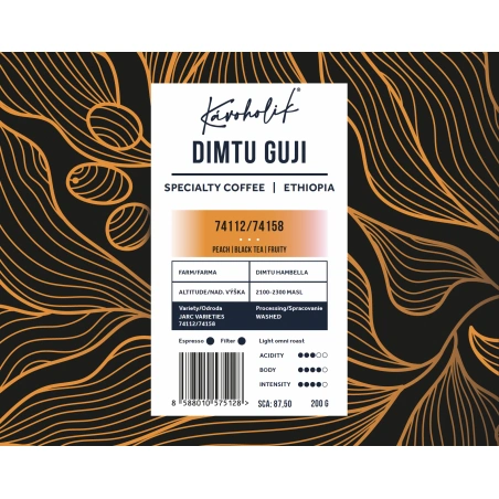 KÁVOHOLIK, Etiópia, Dimtu Guji, washed, zrnková káva