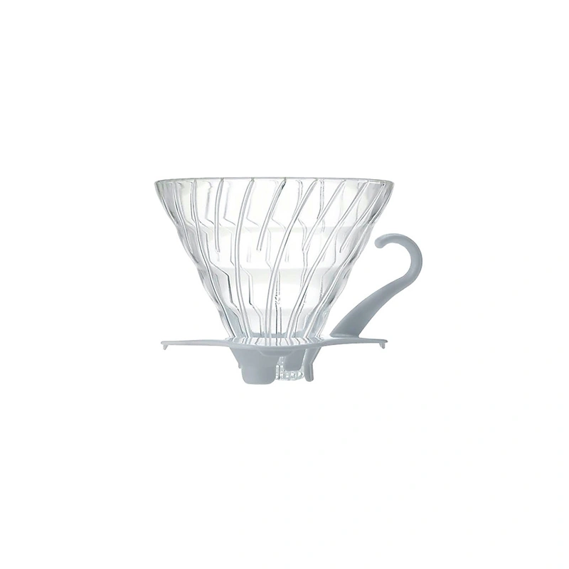 Hario V60-02 Sklenený Coffee Dripper biely